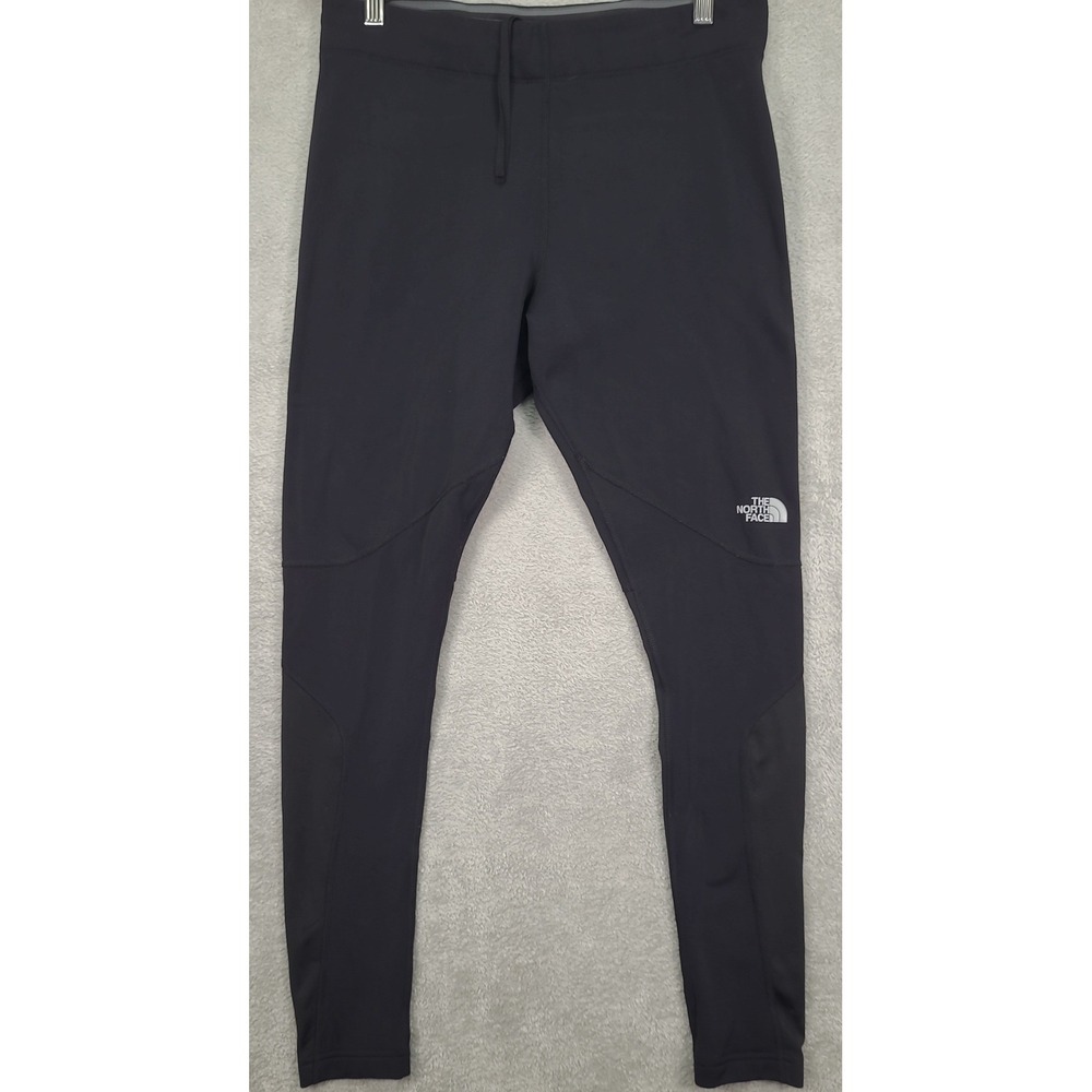 The North Face Mens z Med Black Running Tights Leggings Reflective Zip Pocket
